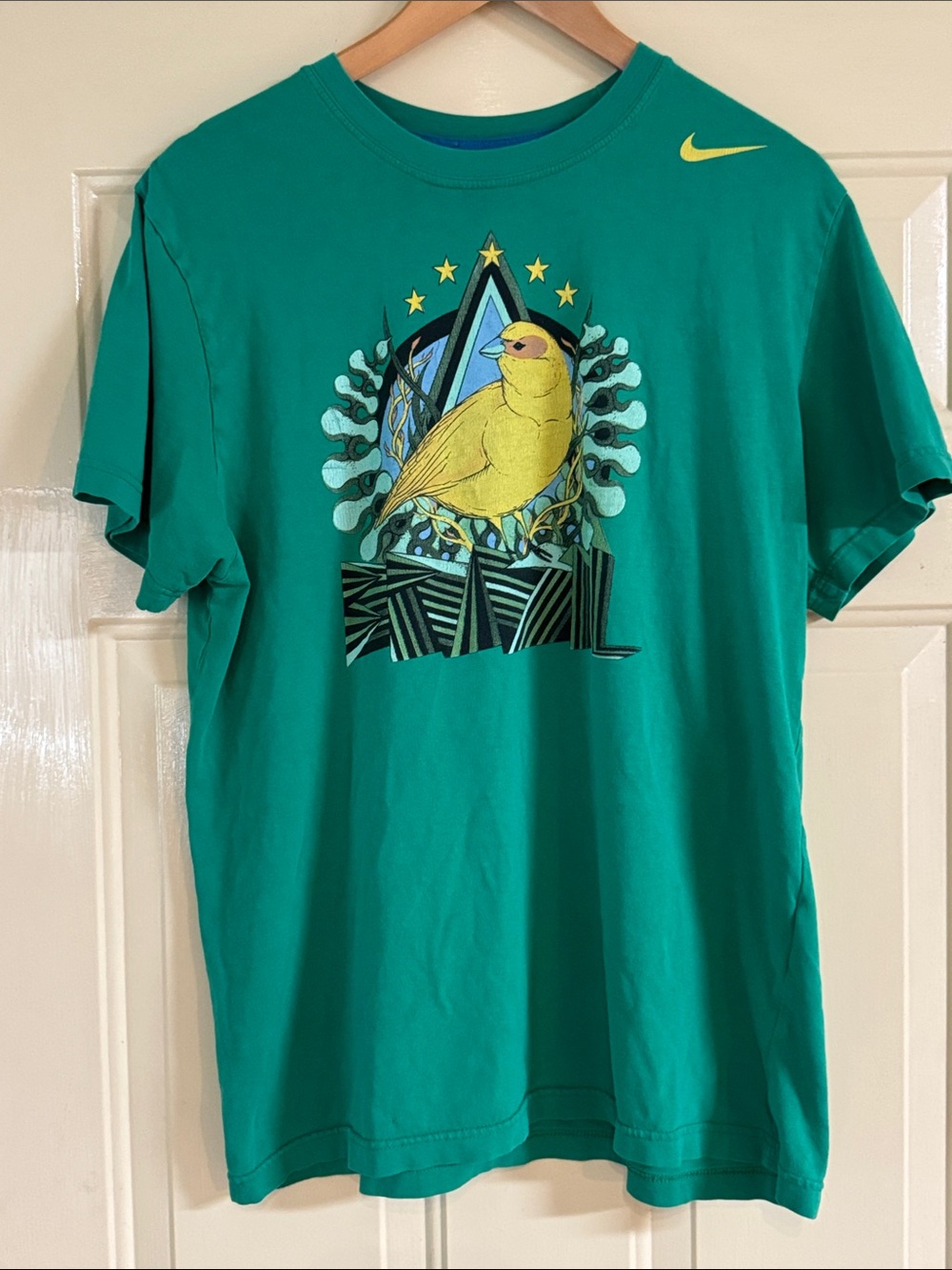 Nike CBF Brazilian Soccer T-Shirt w/ Bright Yellow Canarinho Graphic Size XL